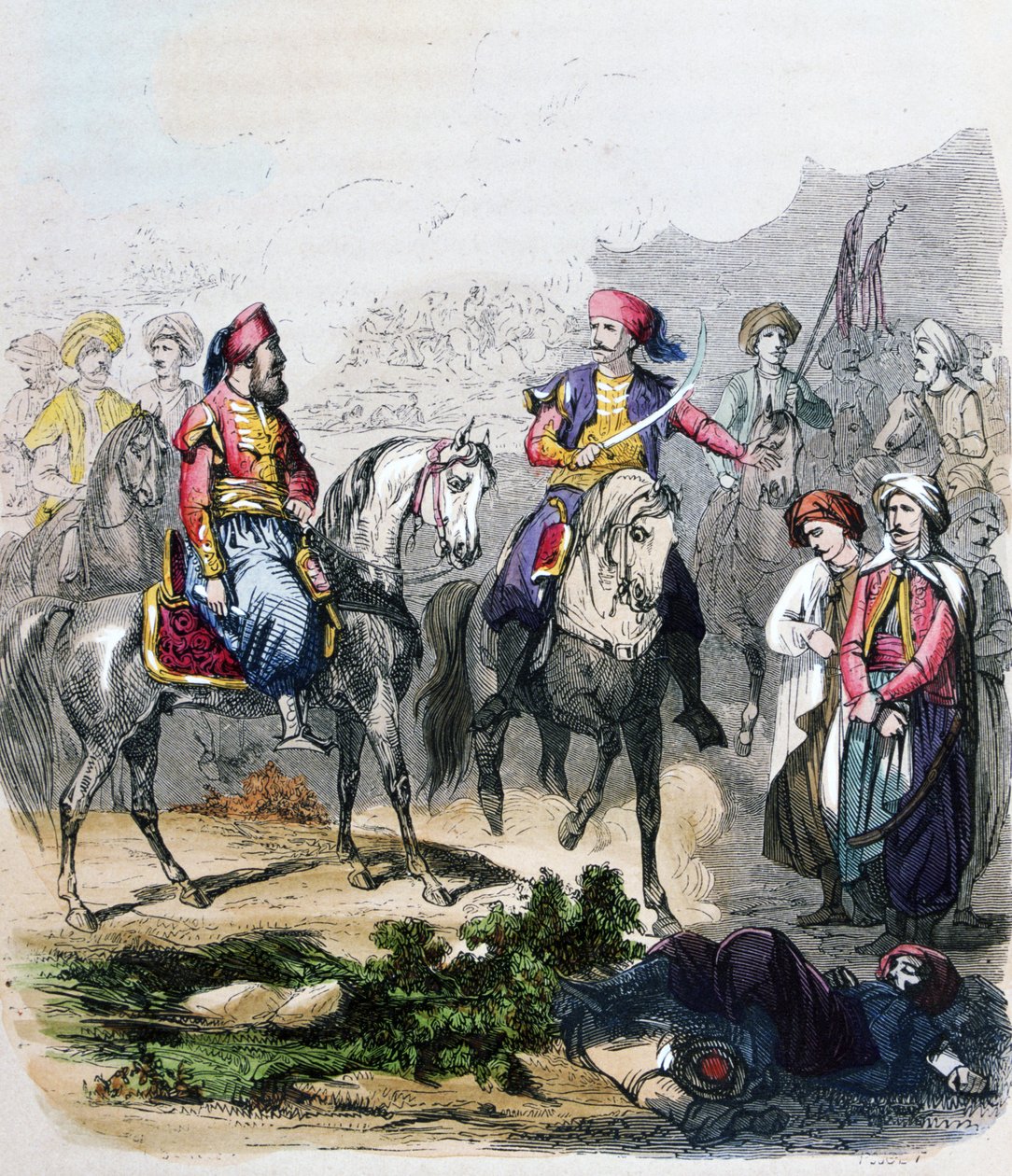 Slaget vid Nezib (Nisib, Nizib, Nizip) 24 juni av Jean Adolphe Beauce
