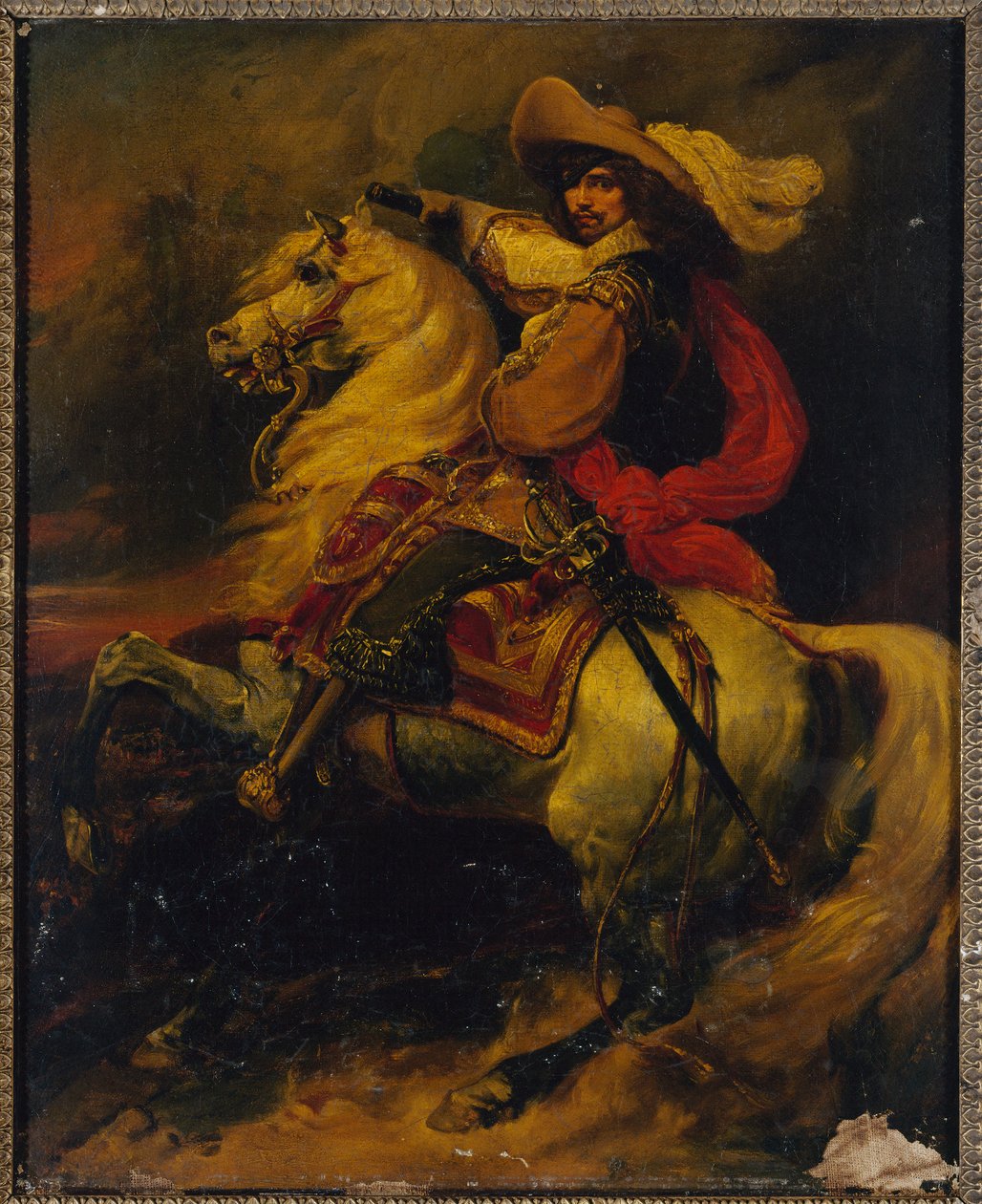 Franska: Ryttarporträtt av Josias, greve av Rantzau (1609-1650), marskalk av Frankrike av Jean Alaux