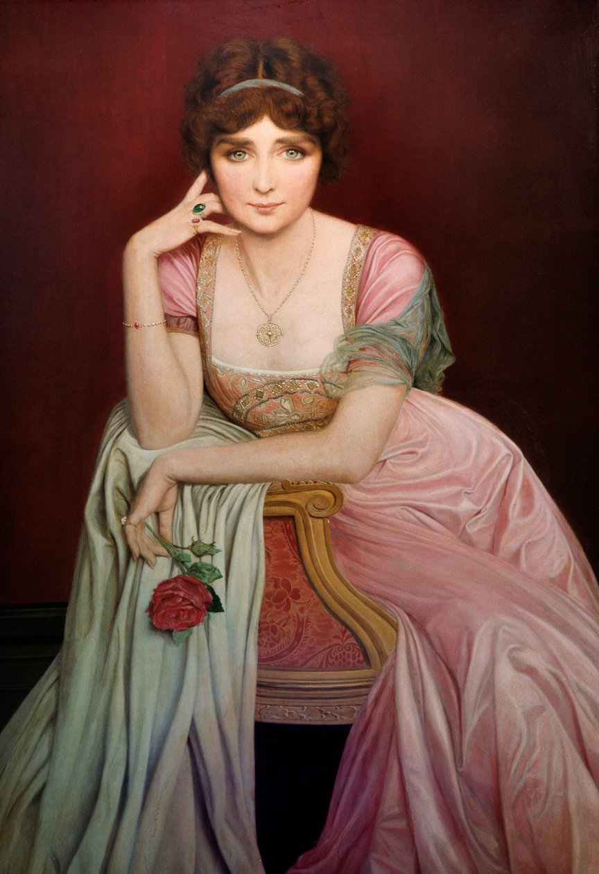 Porträtt av sångaren Genevieve Vix (1879-1939) målning av Jean Alex Coraboeuf (1870-1947) 1906 Nantes, Musee des Beaux Arts av Jean Alexandre Coraboeuf