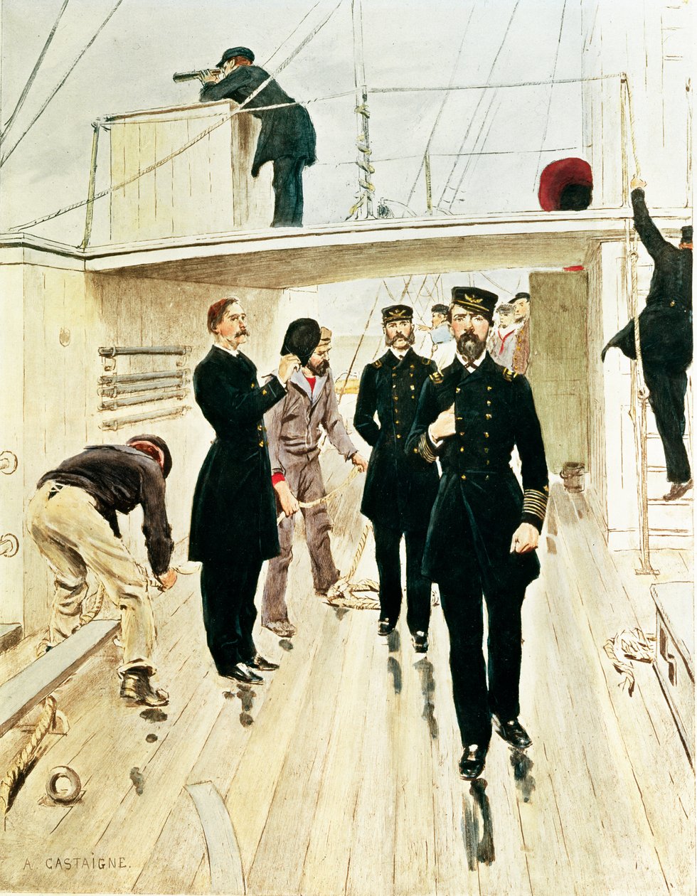 US Navy: konteramiral, kapten och fänrik av Jean Alexandre Michel Andre Castaigne