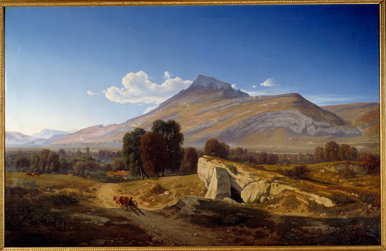 Utsikt över Isere-dalen vid Saint Egreve. Målning av Jean Alexis Achard (1807-1884) av Jean Alexis Achard