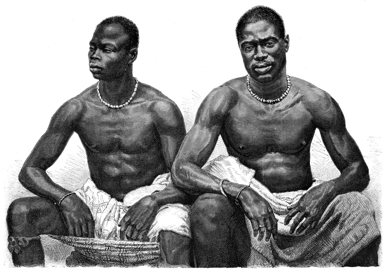 Två män från Assinie, Guinea, c1860-1920. av Jean Andre Rixens