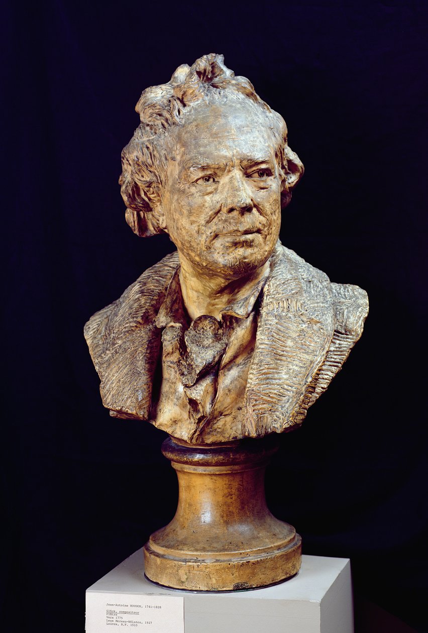 Byst av Christoph Wilibald von Gluck (1714-87) ca 1775 (gips) av Jean Antoine Houdon