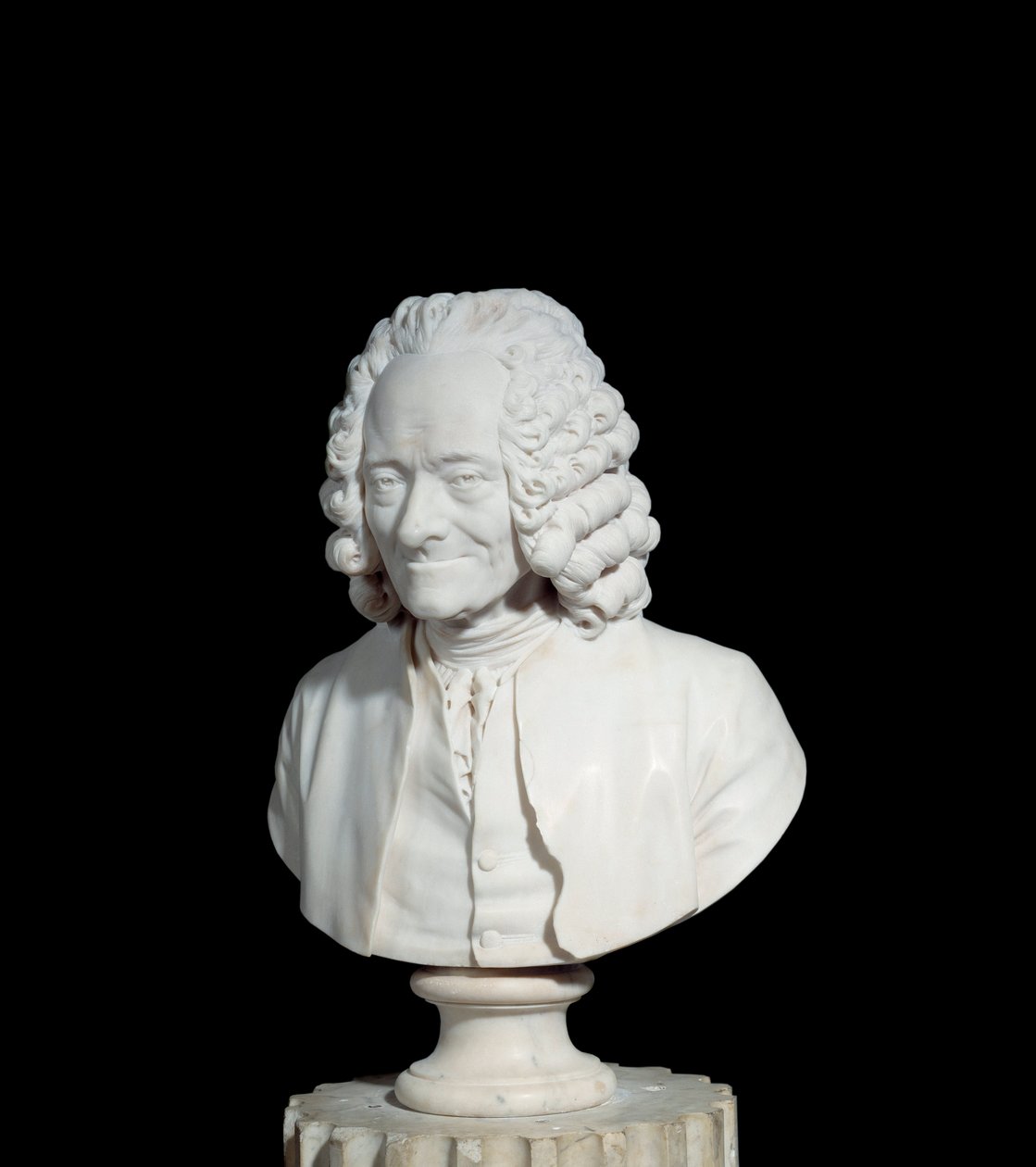 Byst av Francois Marie Arouet av Voltaire dit Voltaire (1694-1778) Marmorskulptur av Jean Antoine Houdon (1741-1828) 1778 Paris, Louvren av Jean Antoine Houdon