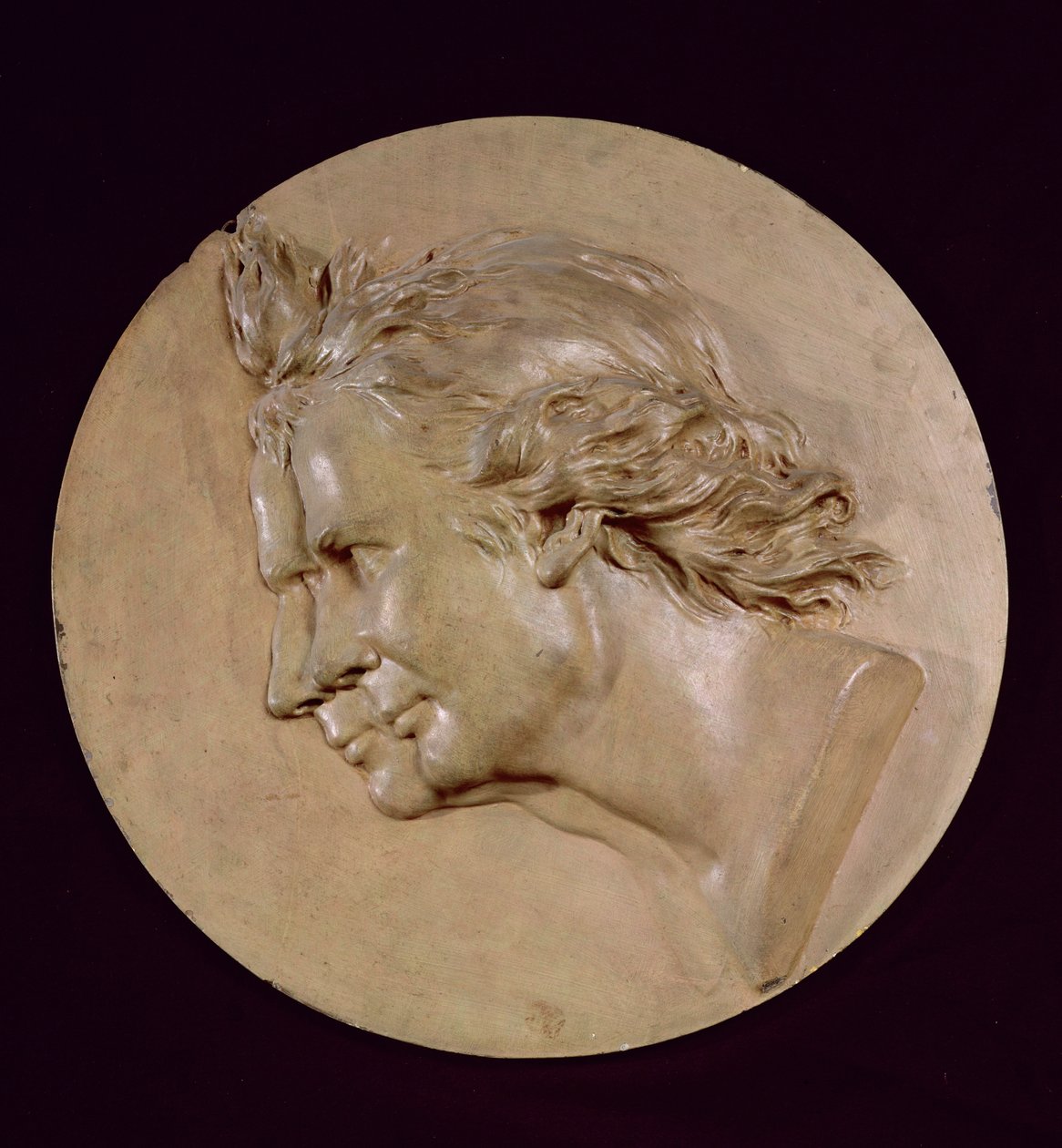 Medaljong föreställande Joseph (1740-1810) och Etienne Montgolfier (1745-99) av Jean Antoine Houdon