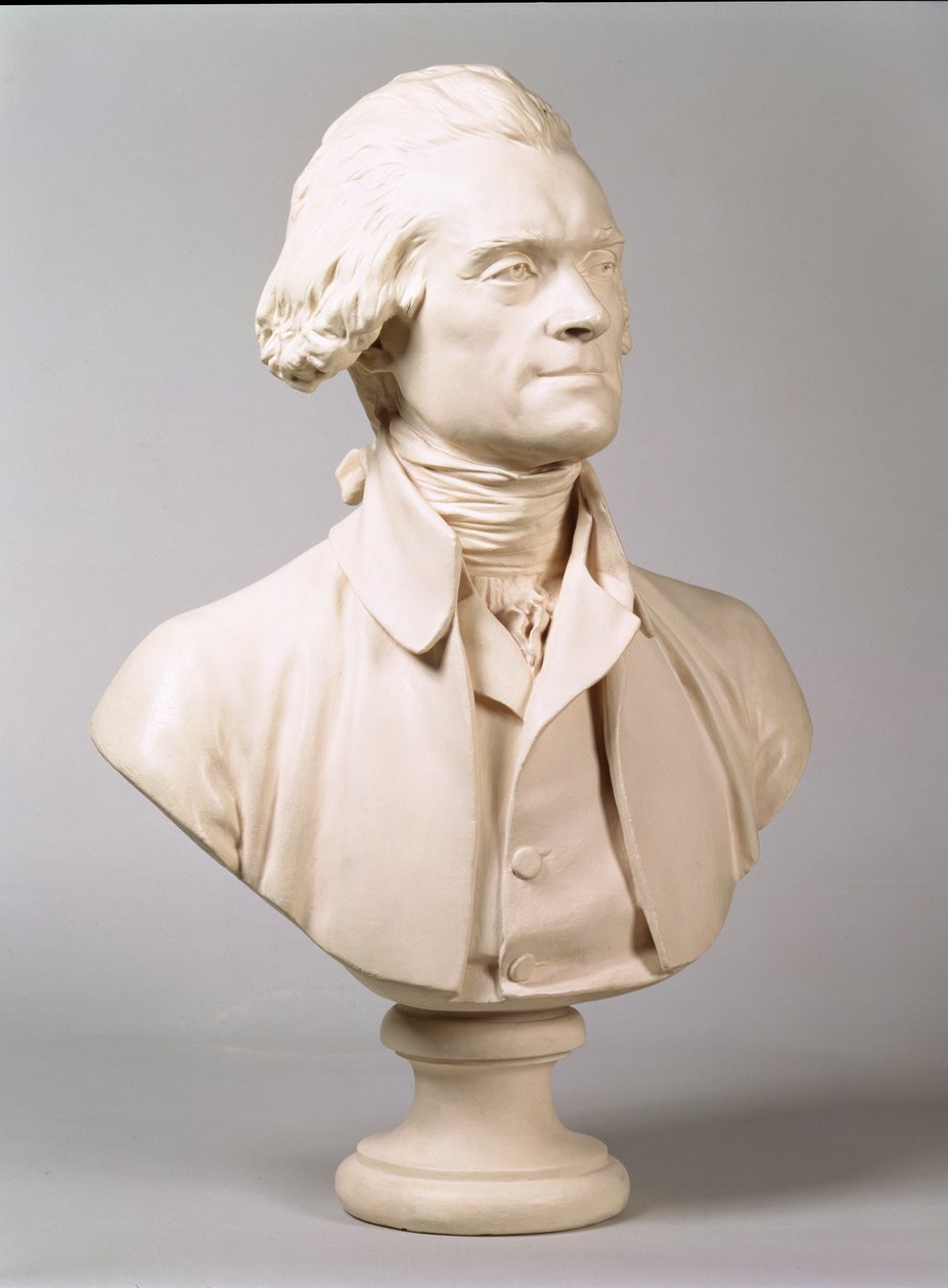 Thomas Jefferson (1743-1826) 1789 (gips) av Jean Antoine Houdon