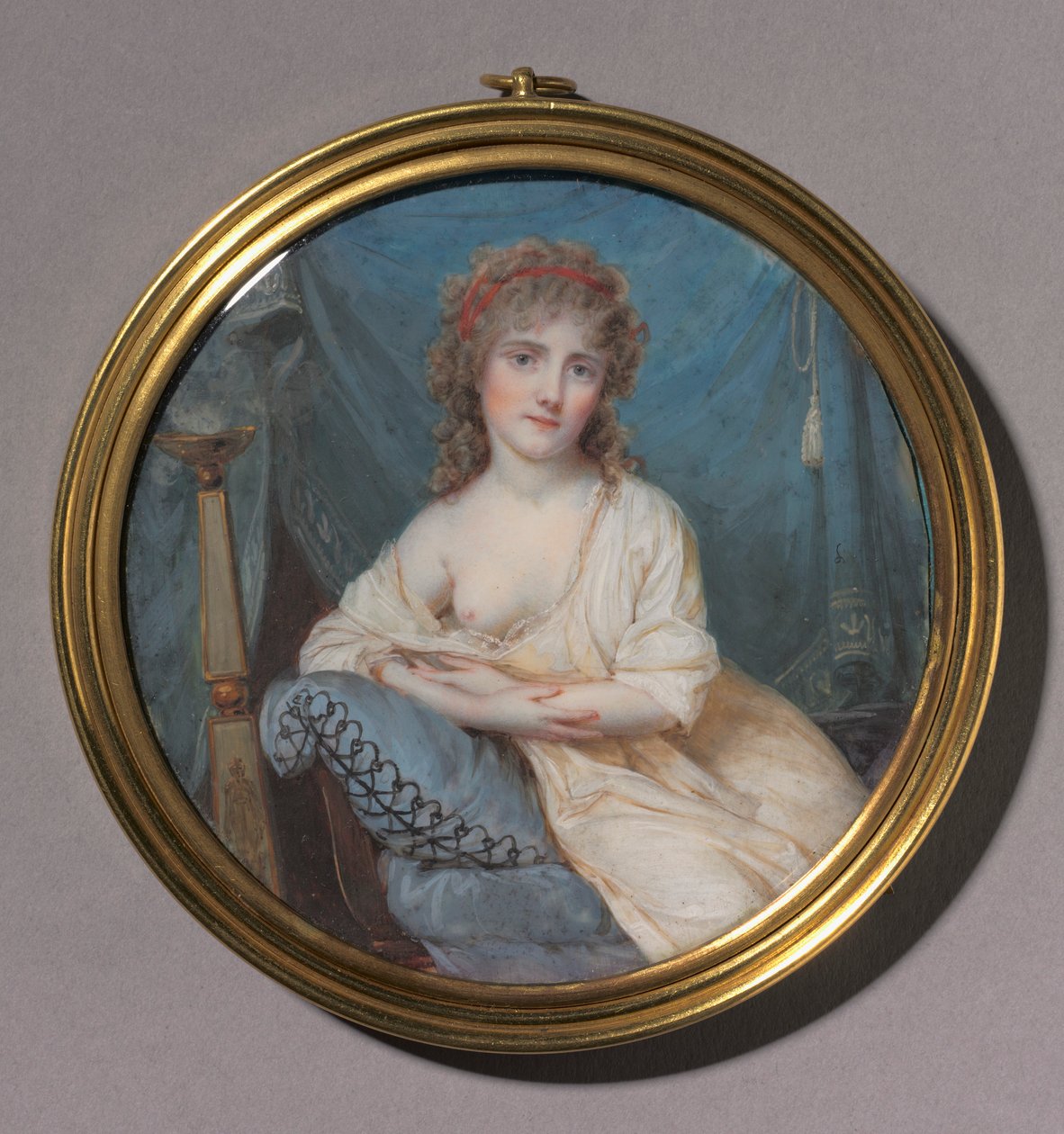 Porträtt av en kvinna som ligger på en soffa, ca. 1804. av Jean Antoine Laurent