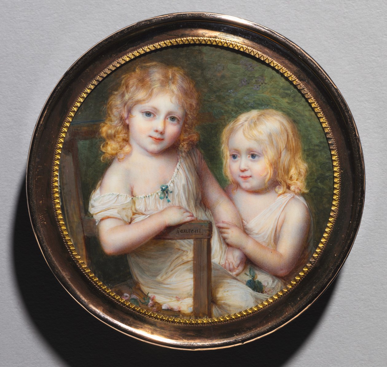 Porträtt av konstnärerna Barnen Emma och Paul, ca. 1795. av Jean Antoine Laurent
