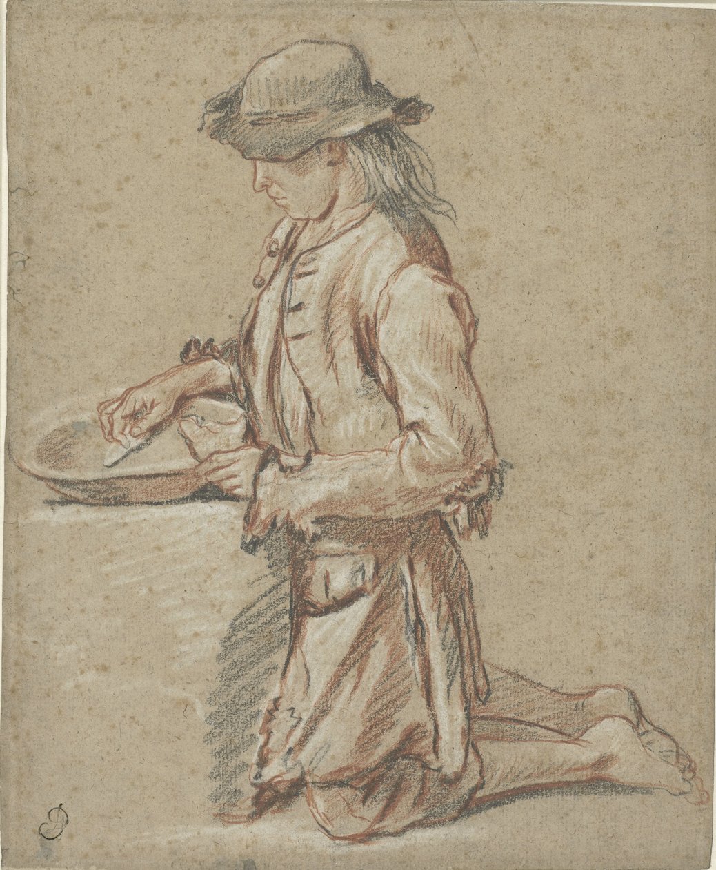 Pojke med vilt i en låda av Jean Antoine Watteau (rejected attribution)