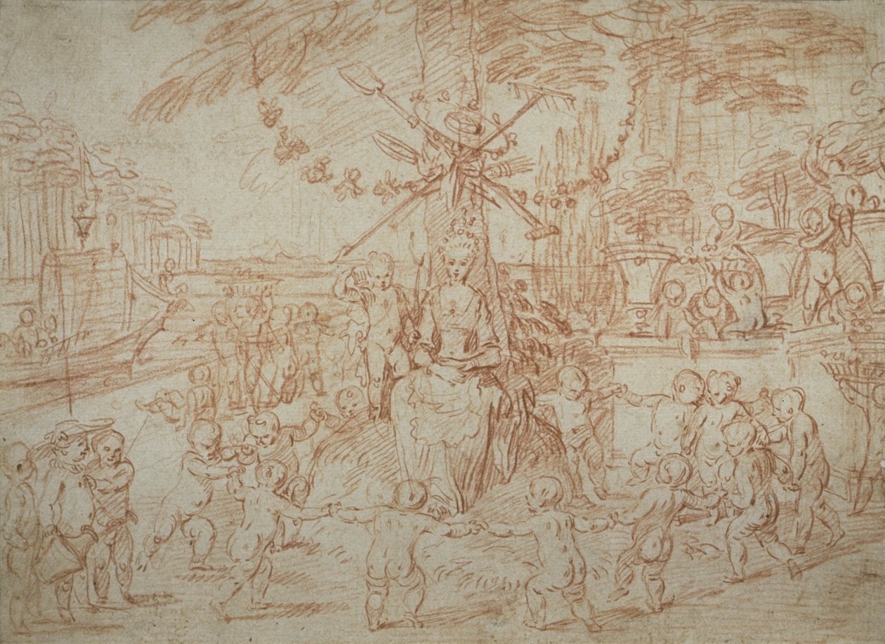 Vårens allegori, eller de unga trädgårdsmästarna av Jean Antoine Watteau