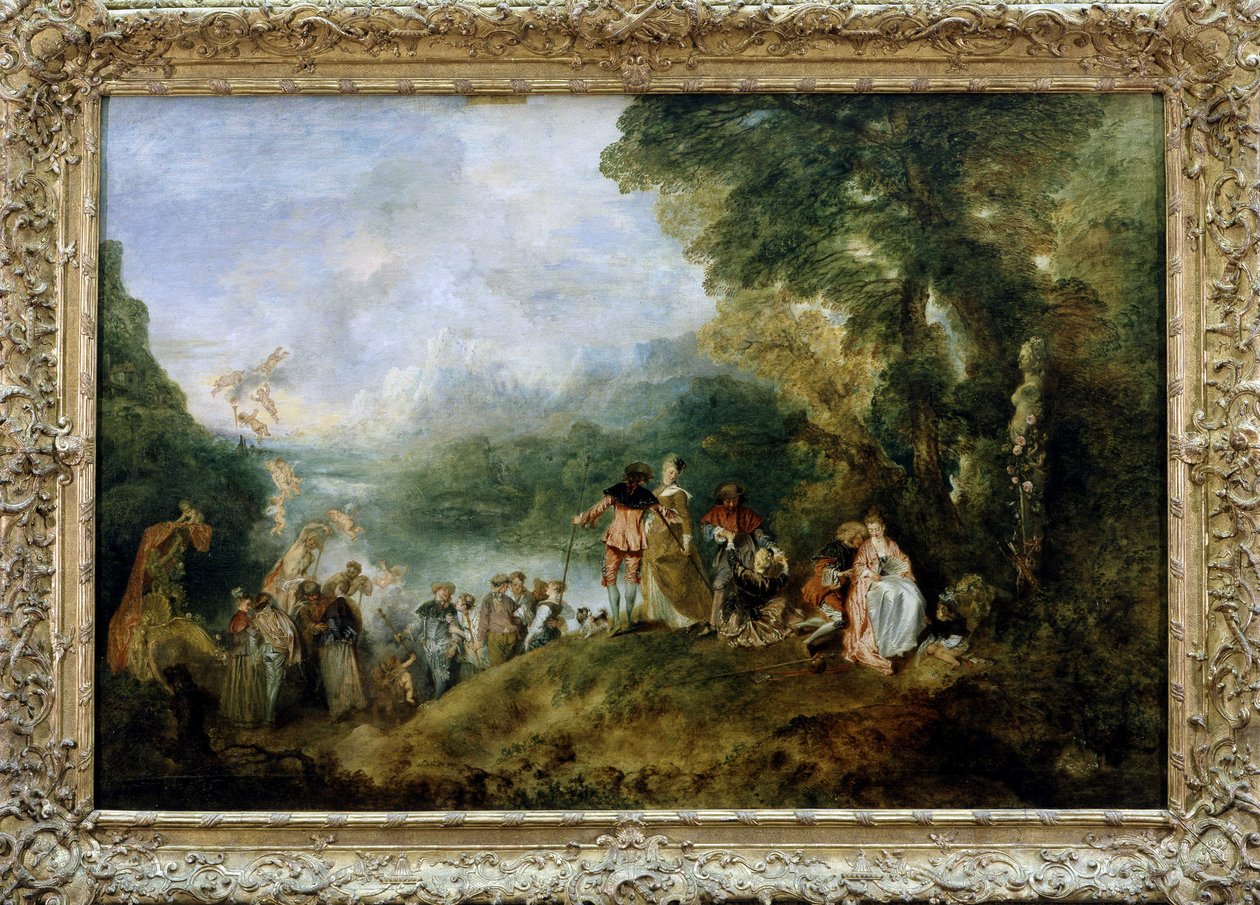 Boarding för Kythera eller pilgrimsfärd till ön Kythera av Antoine Watteau av Jean Antoine Watteau