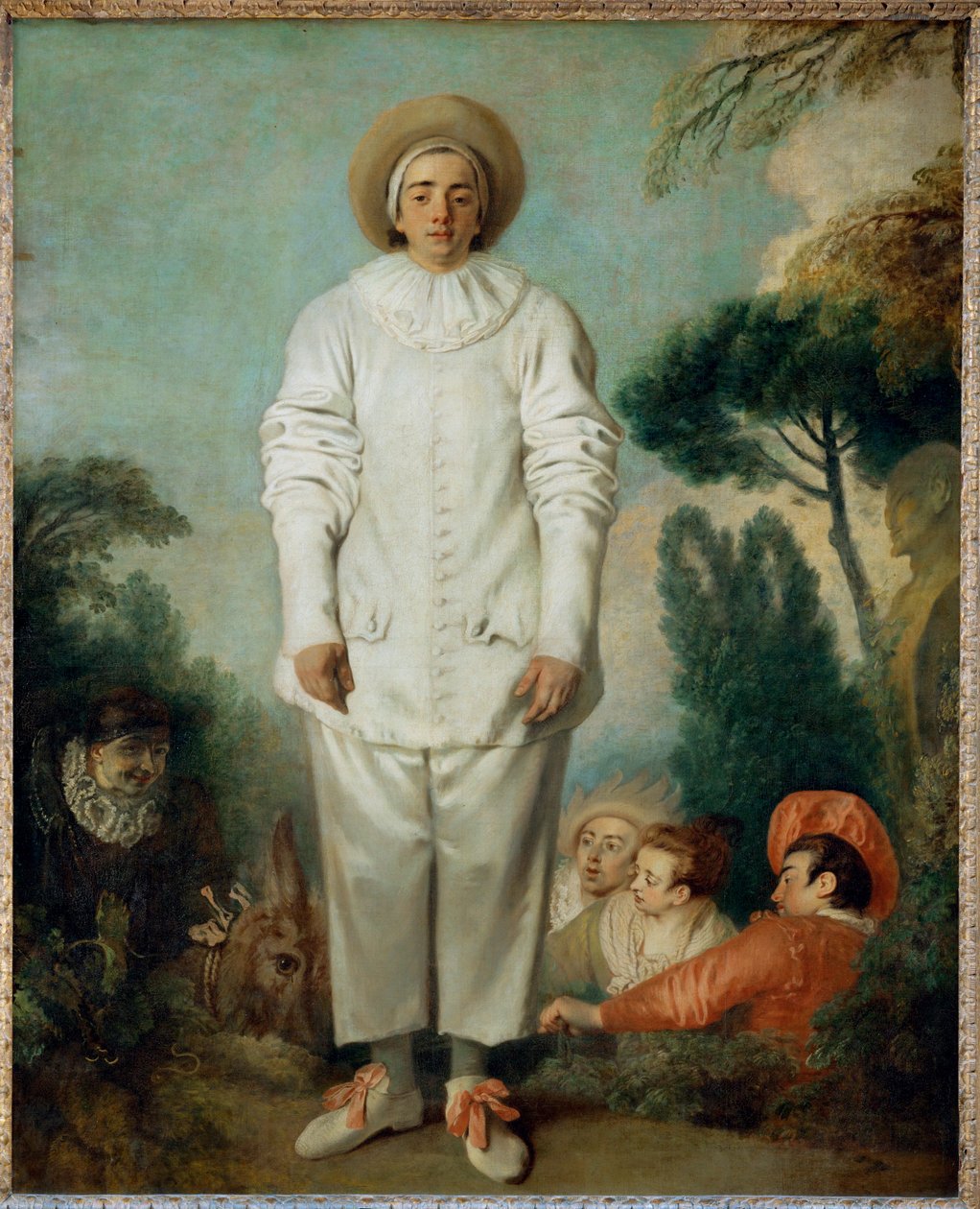 Pierrot, tidigare känd som Gilles ... av Jean Antoine Watteau