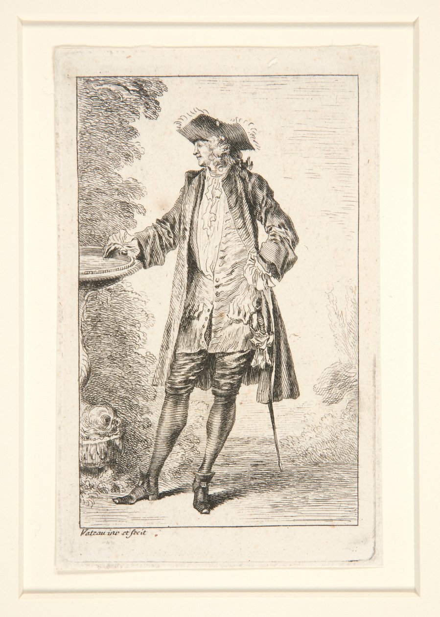 Tallrik från serien Figures de mode (Figures of Fashion) av Jean Antoine Watteau