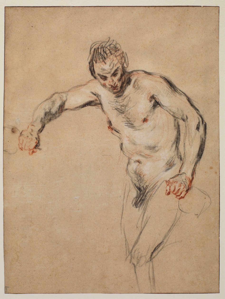 Satyr häller vin, 1717 av Jean Antoine Watteau