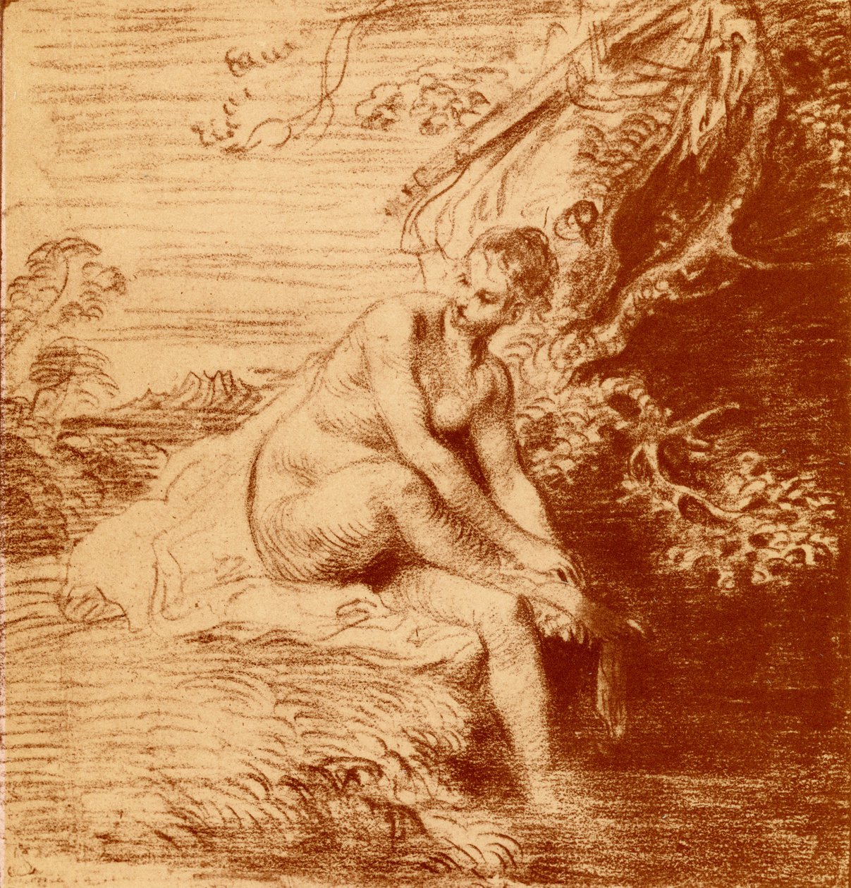 Dianas bad av Jean Antoine Watteau