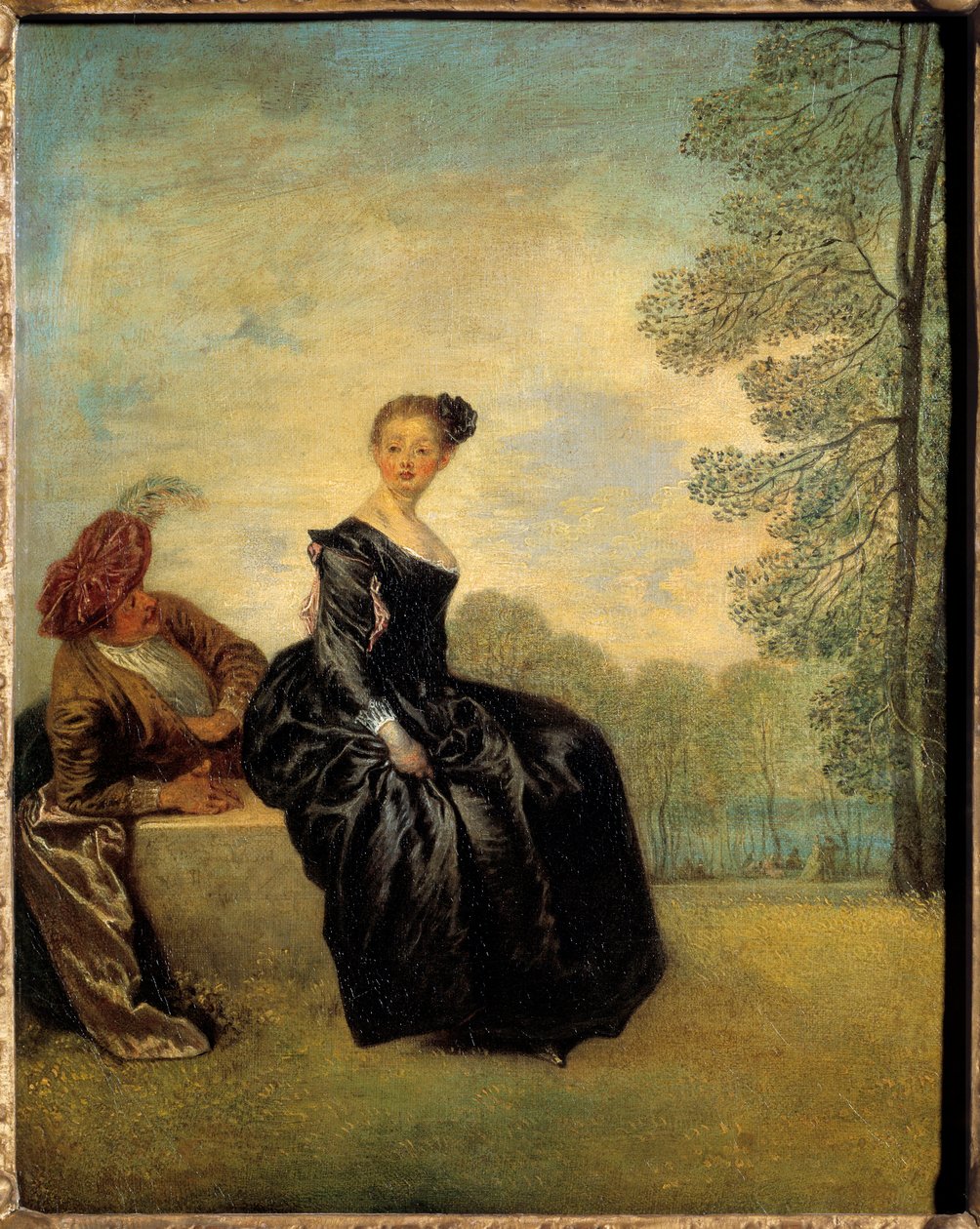 Pudyn. Målning av Jean Antoine Watteau (1684-1721) av Jean Antoine Watteau