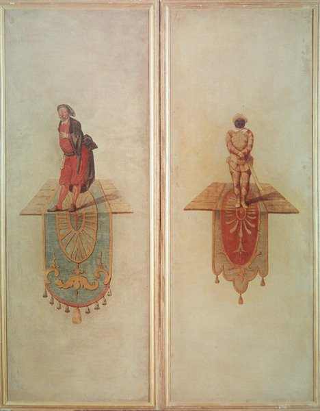 Pantalon (vänster) och Harlequin (höger) av Jean Antoine Watteau