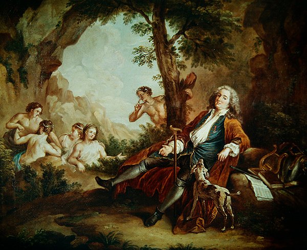 Porträtt av Antoine de la Roque av Jean Antoine Watteau