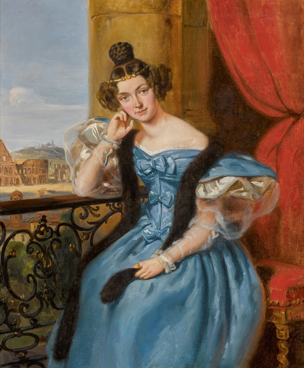 Porträtt av Ekaterina Nikolaevna Meshcherskaya, född Karamzina 1806-1867, 1835. av Jean Auguste Bard