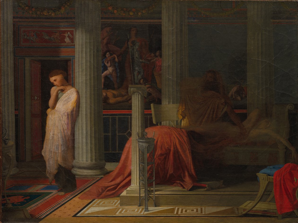 Antiochus och Stratonice av Jean Auguste Dominique Ingres