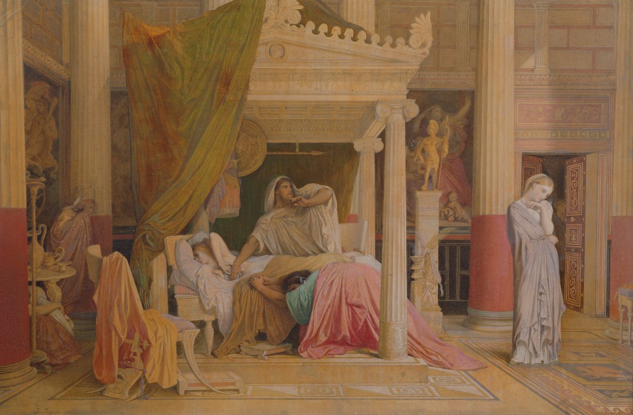 Antiochus och Stratonice, 1840 av Jean Auguste Dominique Ingres
