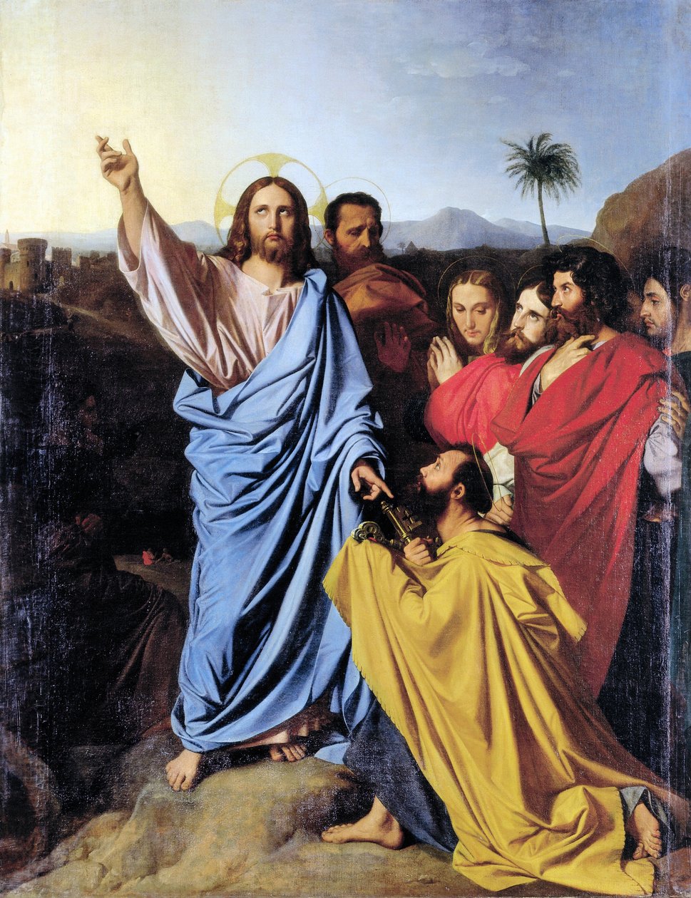 Leverans av nycklarna till St Peter, av Jean Auguste Dominique Ingres av Jean Auguste Dominique Ingres