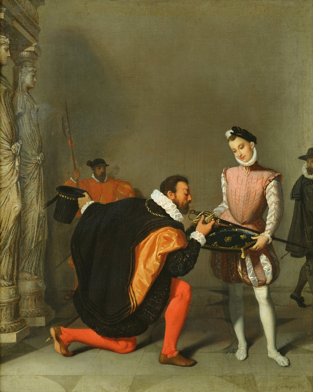 Don Pedro de Toledo (1484-1553) kysser Henrik IV:s (1553-1610) svärd 1819 av Jean Auguste Dominique Ingres
