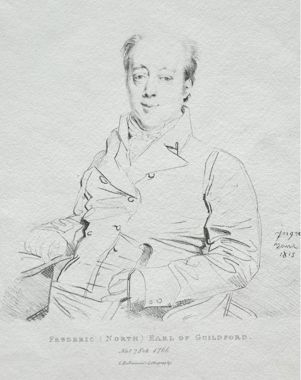 Frederic 5th Earl of Guilford, 1815. av Jean Auguste Dominique Ingres
