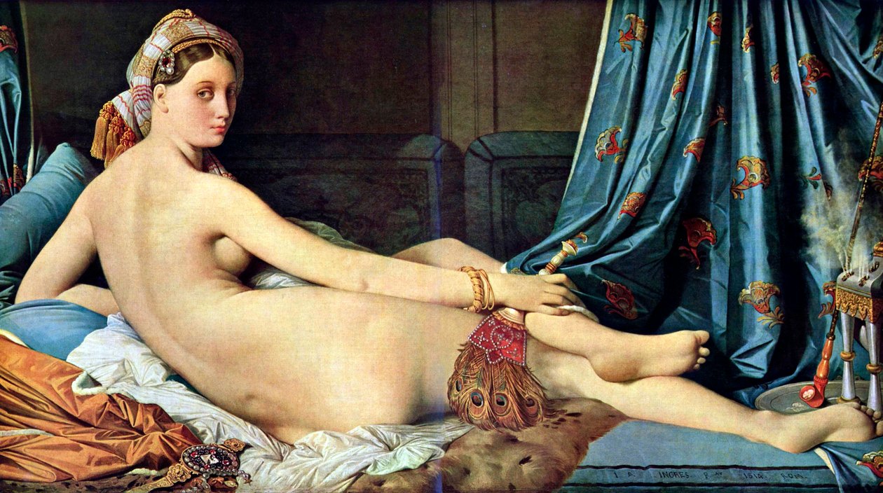 Franska: La grande odalisque Grande Odalisque av Jean Auguste Dominique Ingres