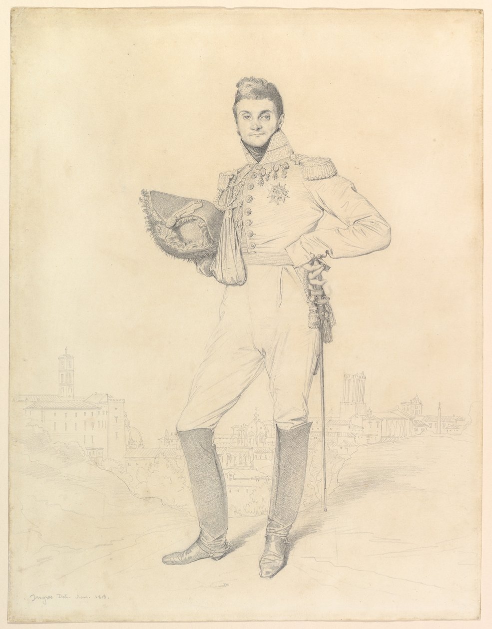 General Louis-Étienne Dulong de Rosnay av Jean Auguste Dominique Ingres