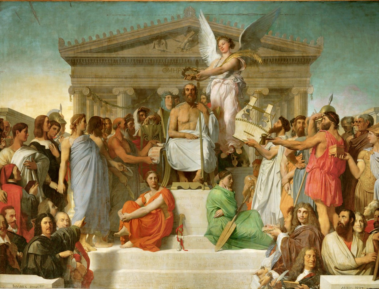 Homeros deifie - Homeros apoteos... av Jean Auguste Dominique Ingres