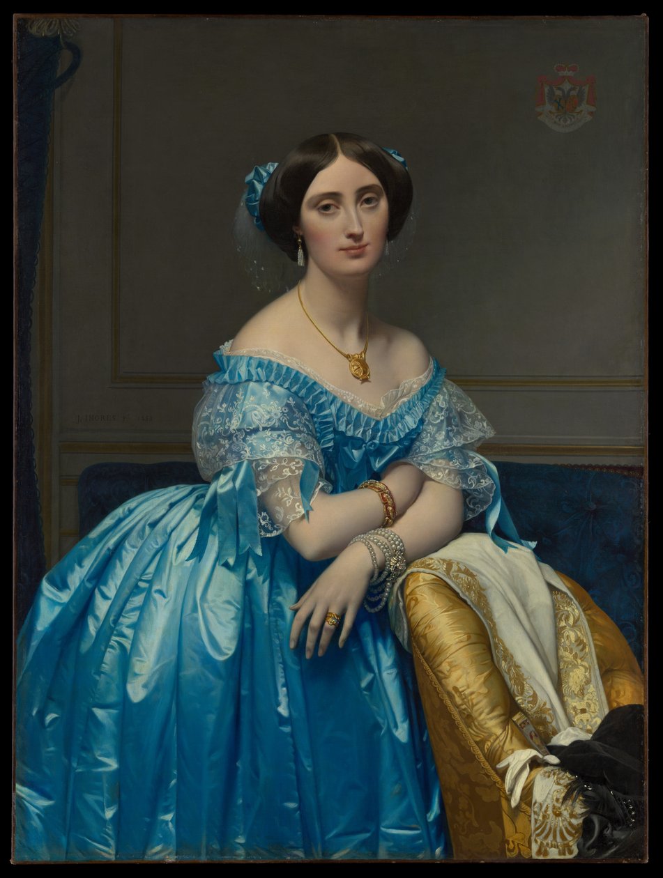 Joséphine-Éléonore-Marie-Pauline de Galard de Brassac de Béarn (1825-1860), prinsessa de Broglie av Jean Auguste Dominique Ingres