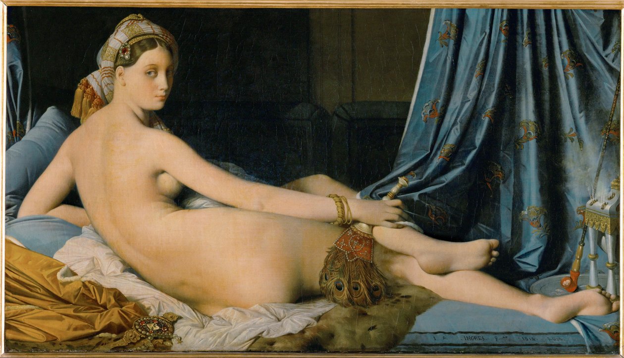 La Grande Odalisque - Den stora odalisken ... av Jean Auguste Dominique Ingres