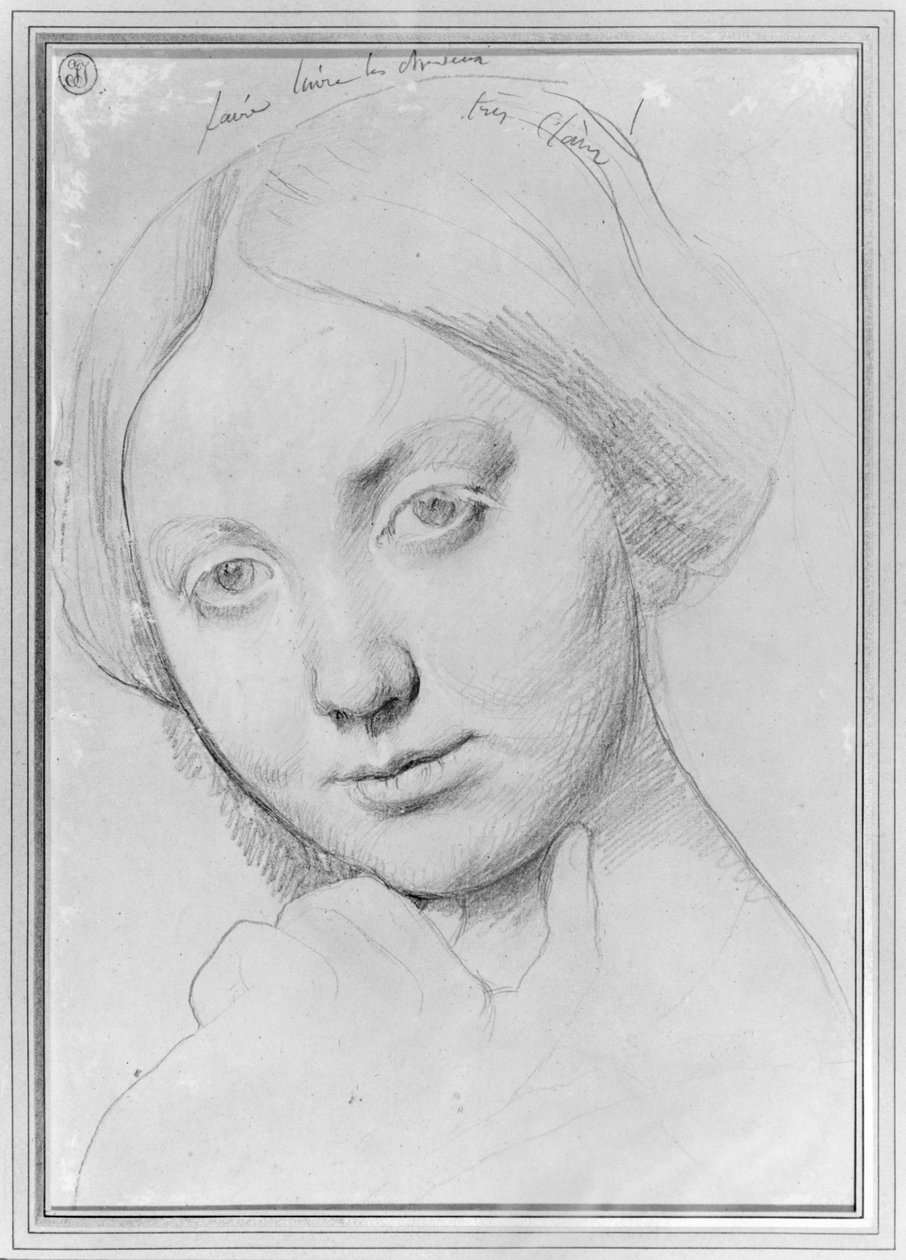 Louise de Broglie, grevinna av Haussonville, ca 1842 (grafit på papper) av Jean Auguste Dominique Ingres