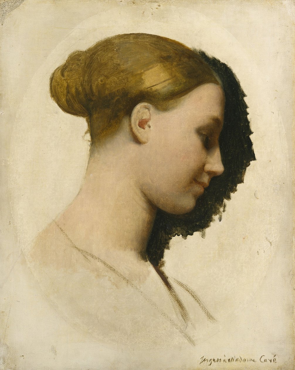 Madame Edmond Cavé Marie-Élisabeth Blavot, född 1810, ca. 1831-34. av Jean Auguste Dominique Ingres