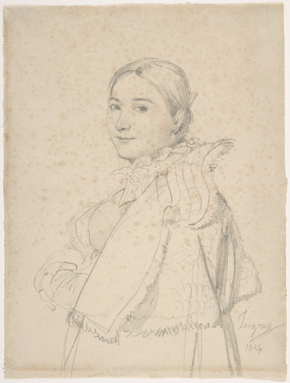Madame Jean-Auguste-Dominique Ingres, född Madeleine Chapelle av Jean Auguste Dominique Ingres