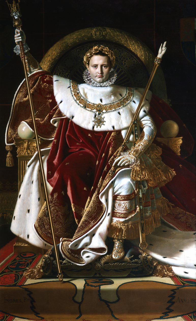 Napoleon I på den kejserliga tronen, 1806 av Jean Auguste Dominique Ingres