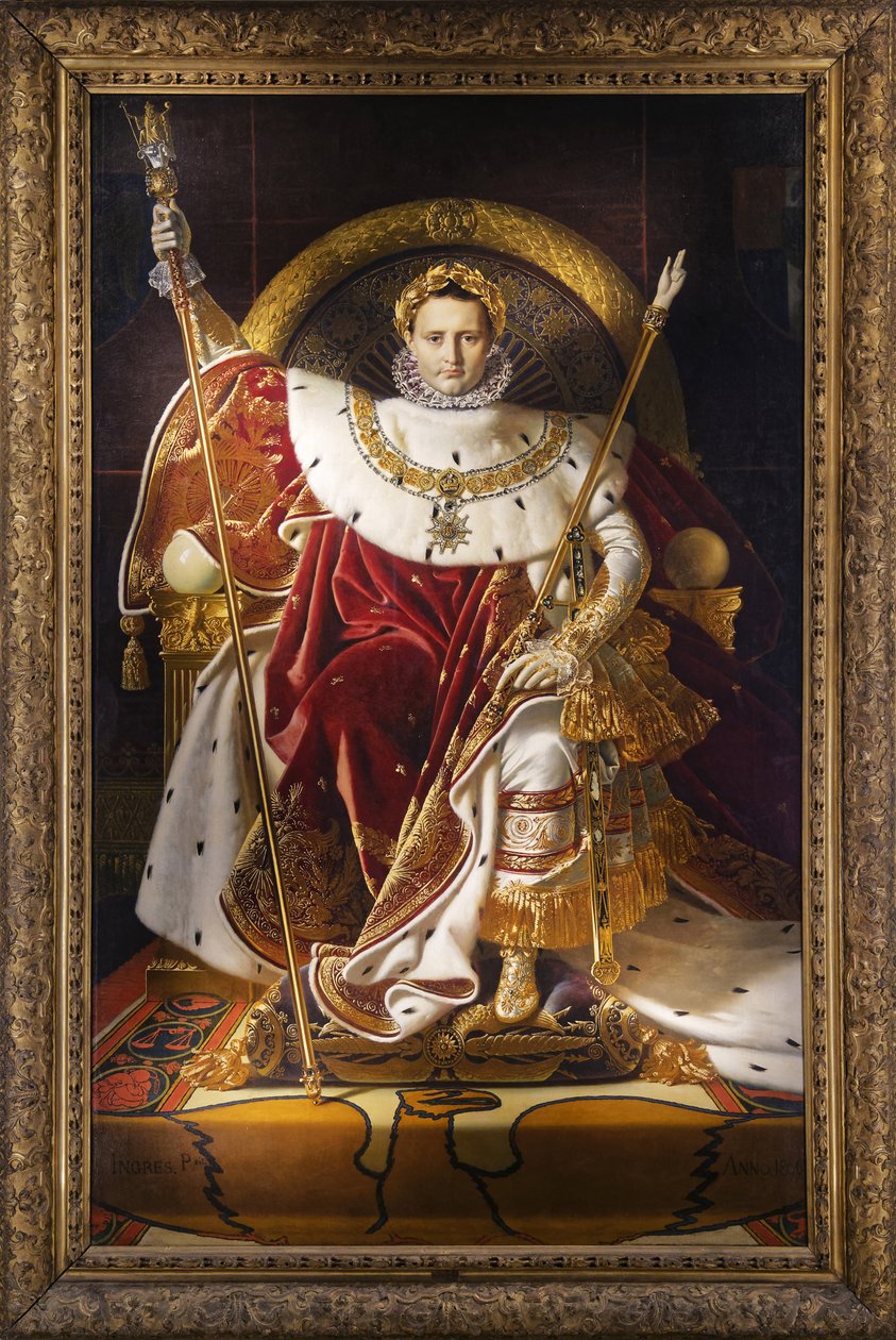Napoleon I på den kejserliga tronen, 1806 av Jean Auguste Dominique Ingres