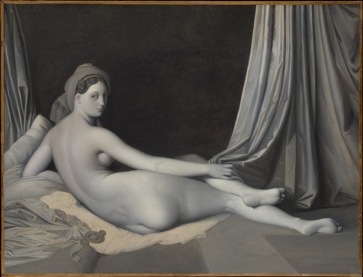 Odalisk i grisaille av Jean Auguste Dominique Ingres