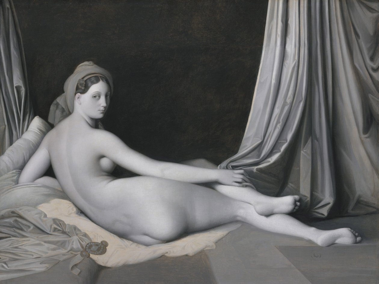 Odalisque in Grisaille, ca 1824–1834 (olja på duk) av Jean Auguste Dominique Ingres