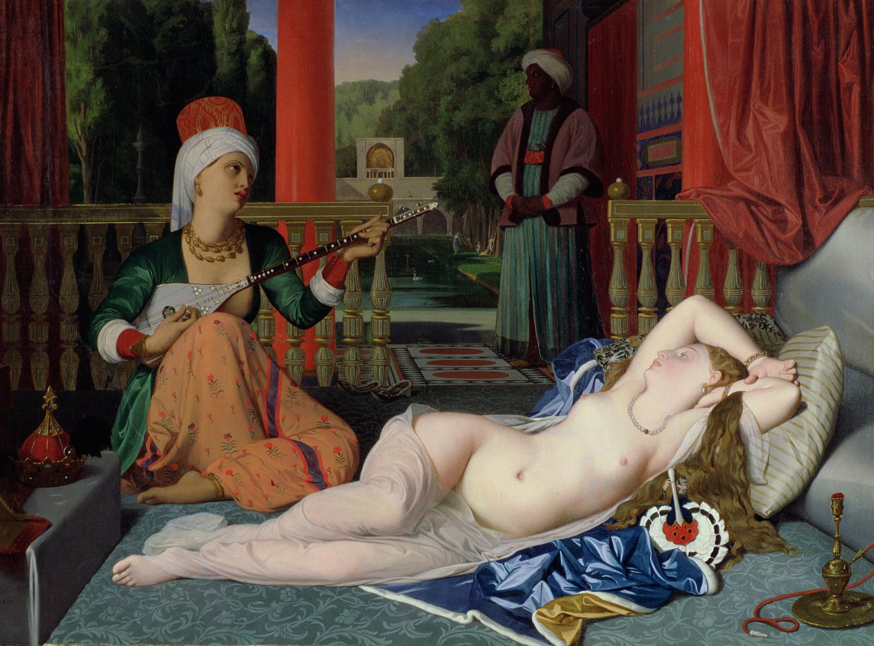 Odalisque med slav av Jean Auguste Dominique Ingres