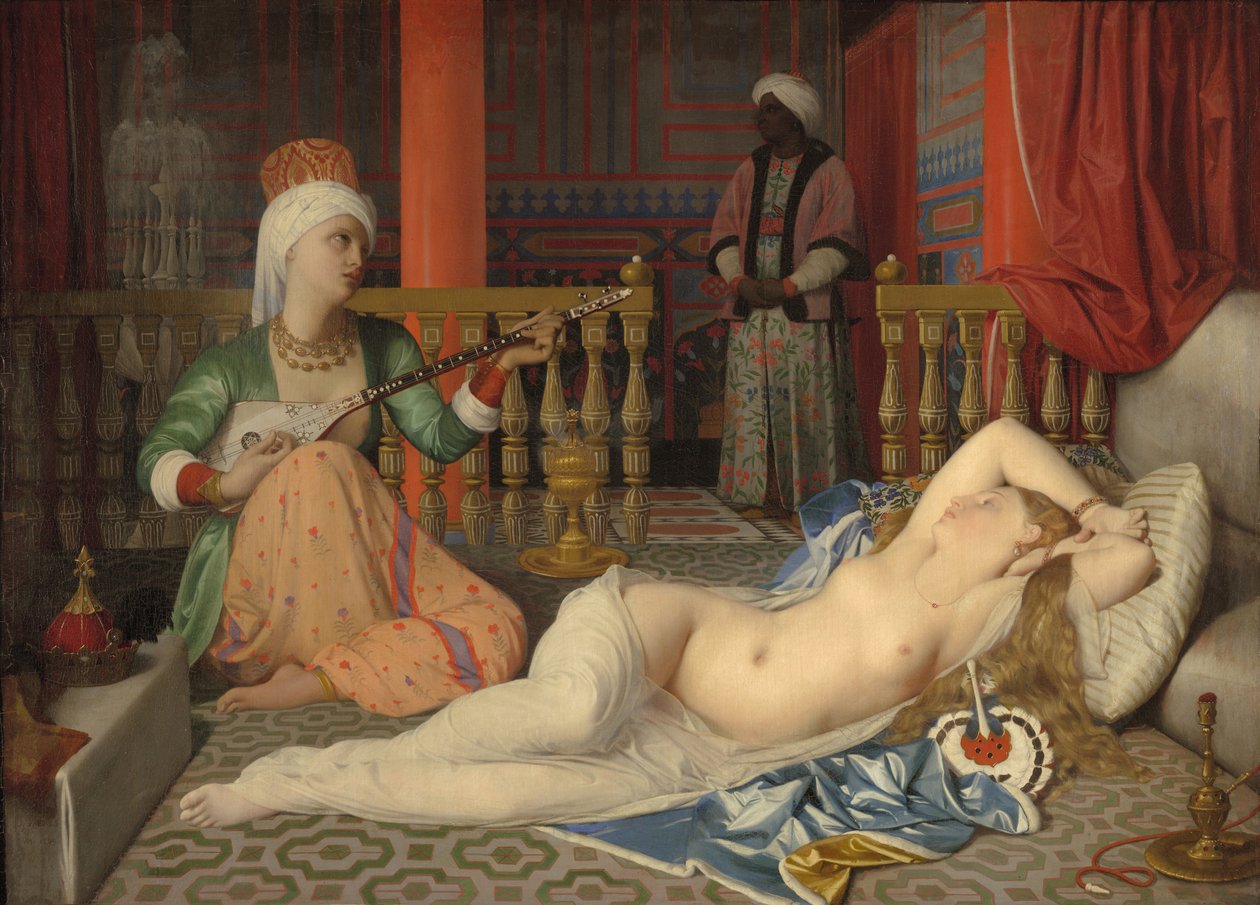 Odalisque med en slav, 1839-40 av Jean Auguste Dominique Ingres