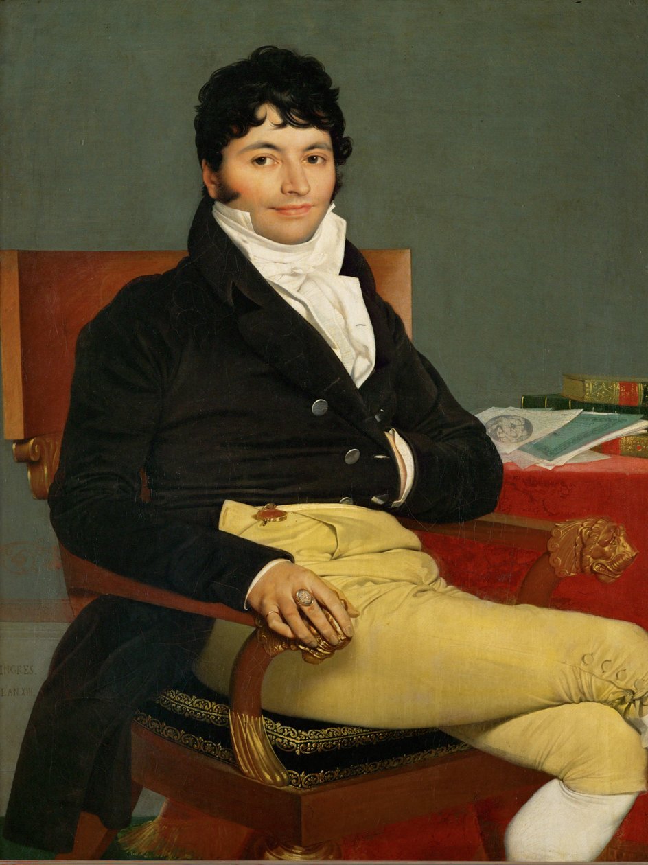 Philibert Riviere, framställningschef vid kungens råd ... av Jean Auguste Dominique Ingres