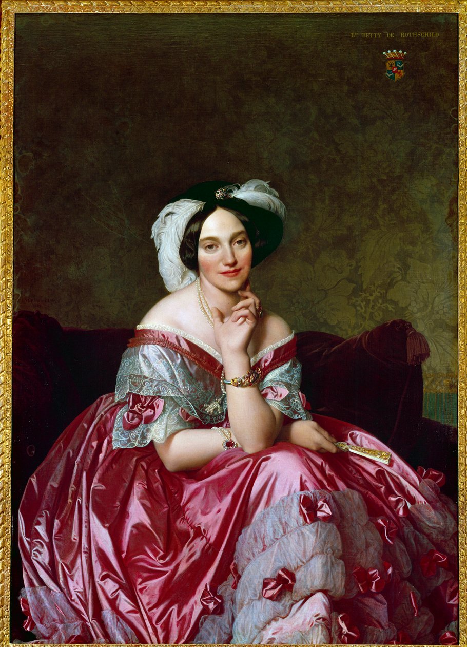 Porträtt av baronessan Betty de Rothschild. Målning av Jean Auguste Dominique Ingres (1780-1867) av Jean Auguste Dominique Ingres