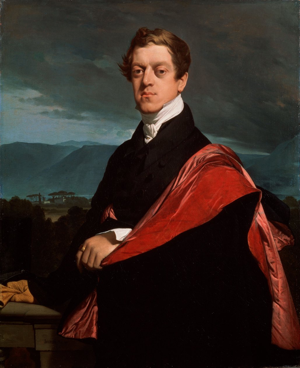 Porträtt av greve Nikolay D. Guriev, 1792-1867, 1821. av Jean Auguste Dominique Ingres