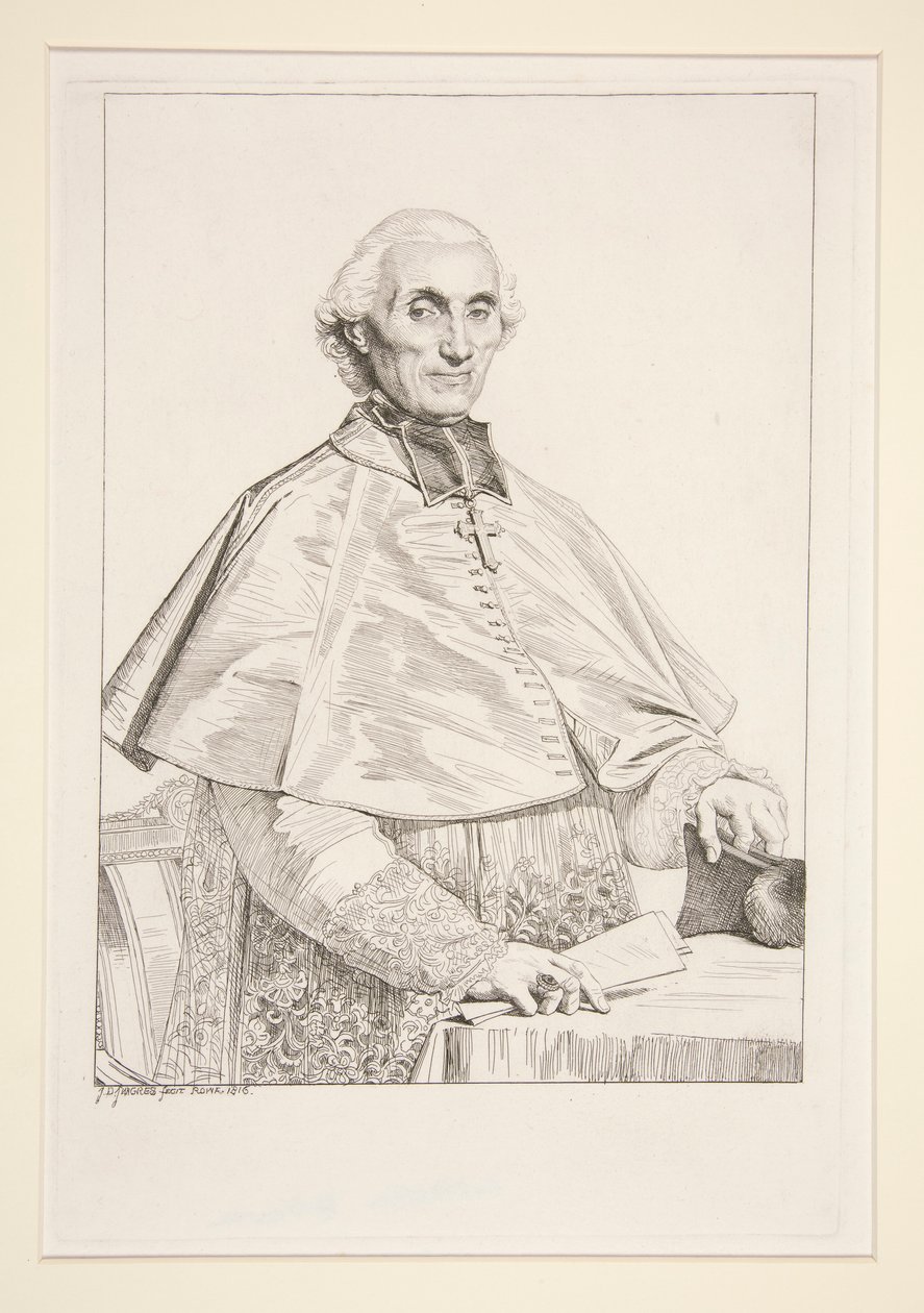Porträtt av Gabriel Courtois de Pressigny av Jean Auguste Dominique Ingres