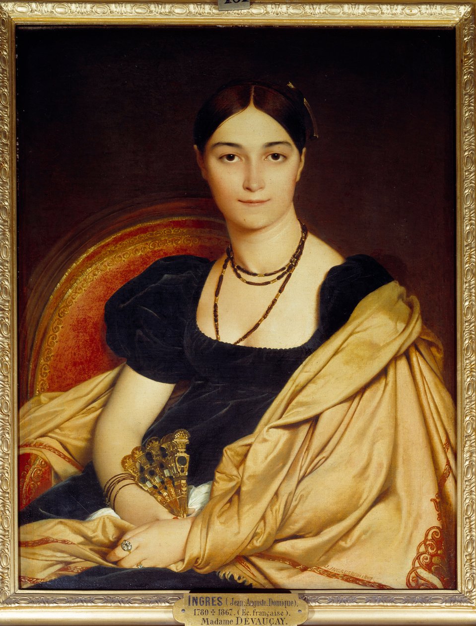 Porträtt av Madame de Vaucay (eller Devaucay) som är född av Nittis av Jean Auguste Dominique Ingres