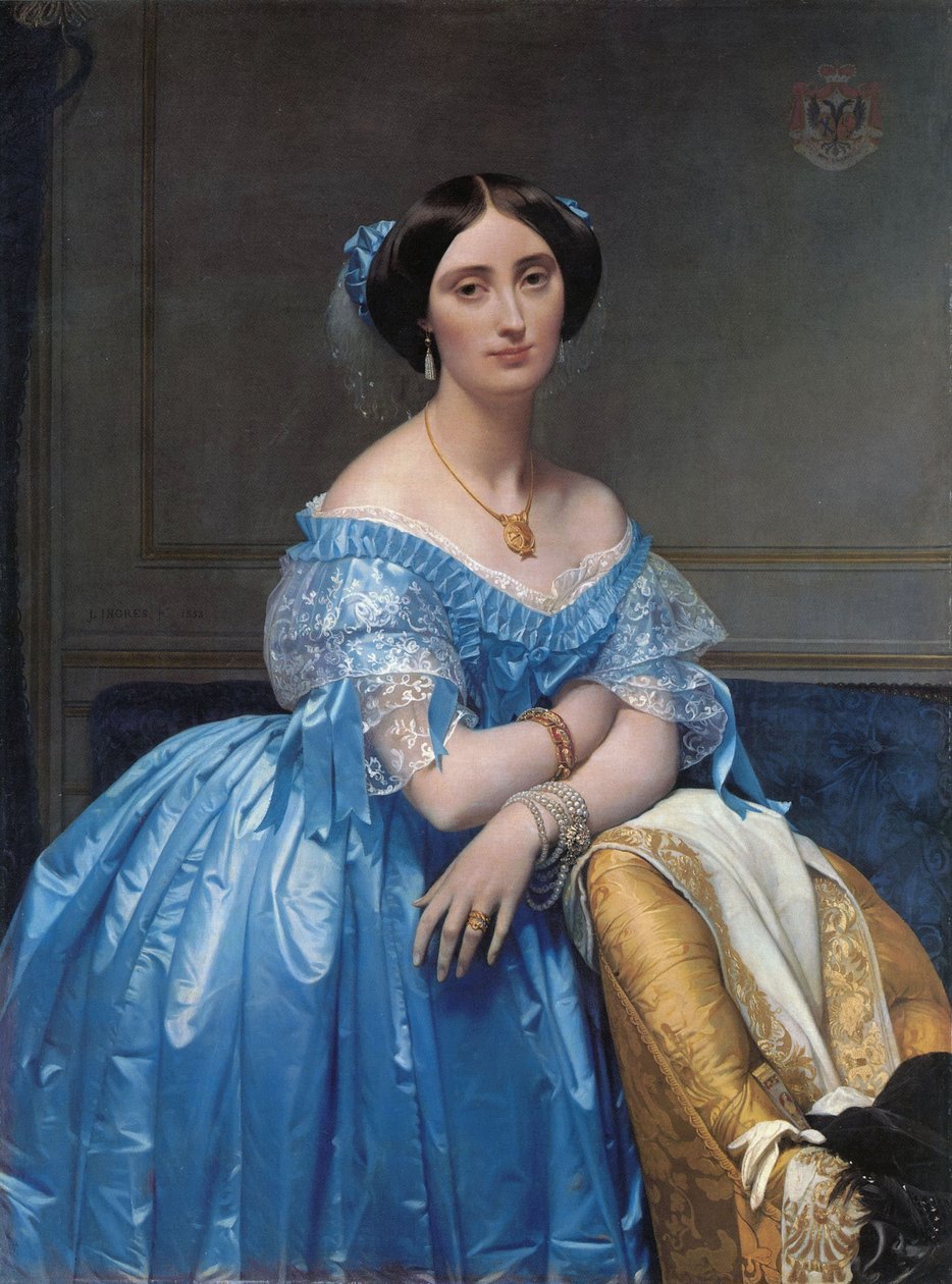 Porträtt av prinsessan Albert de Broglie av Jean Auguste Dominique Ingres