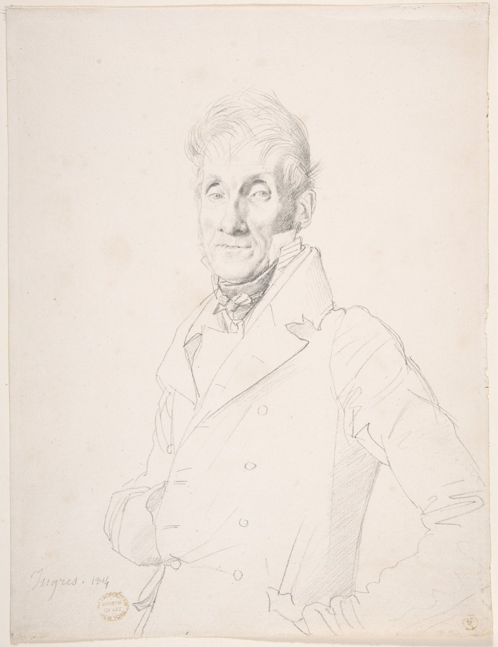 Porträtt av en man av Jean Auguste Dominique Ingres