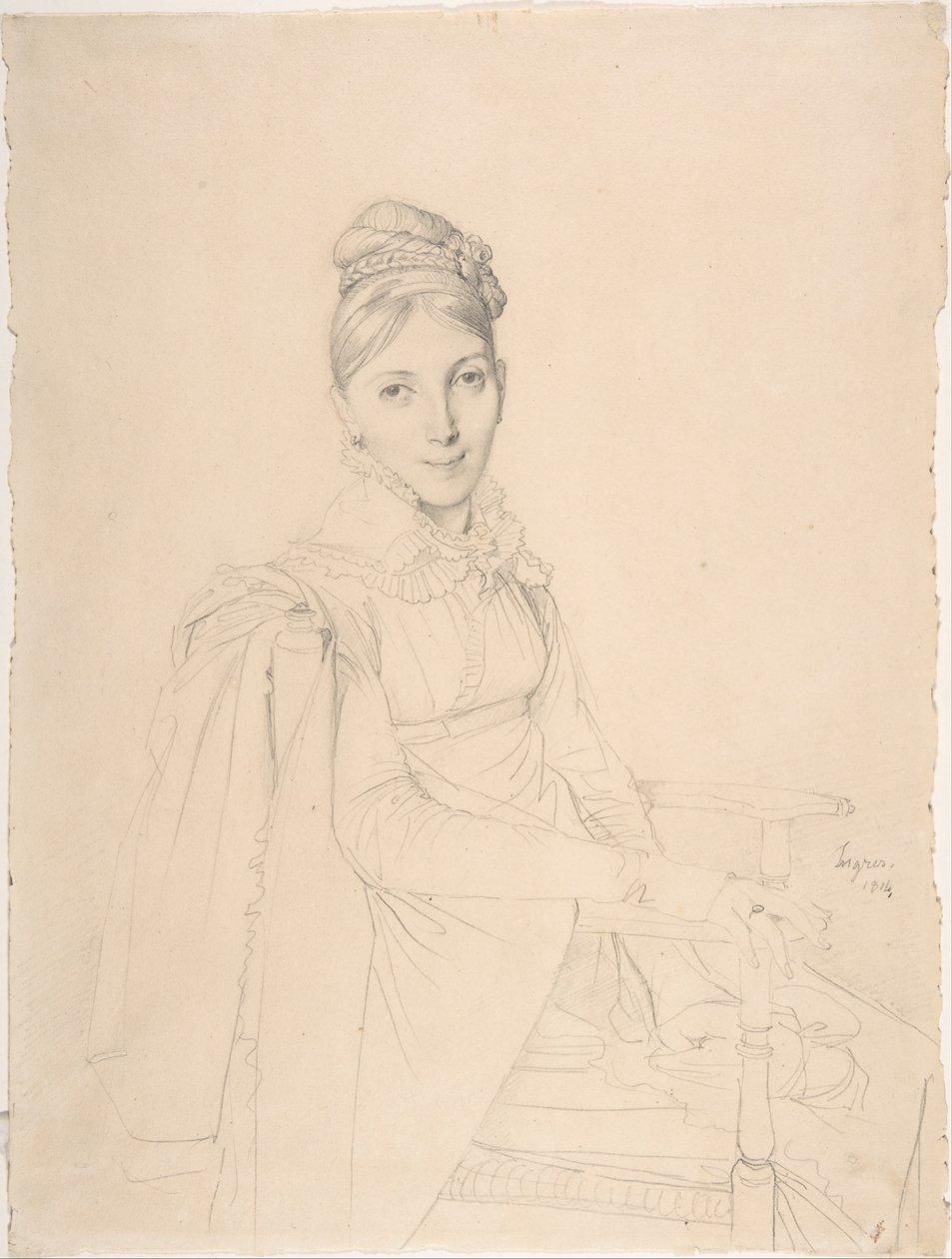 Porträtt av en sittande dam av Jean Auguste Dominique Ingres